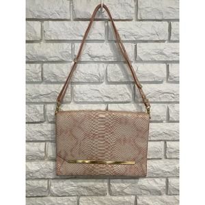 COPY - Brahmin Beautiful Pink Croc Embossed Shoulder Bag Crossbody Clutch